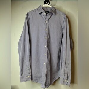 Ralph Lauren Men's Navy Pinstripe Dress Shirt